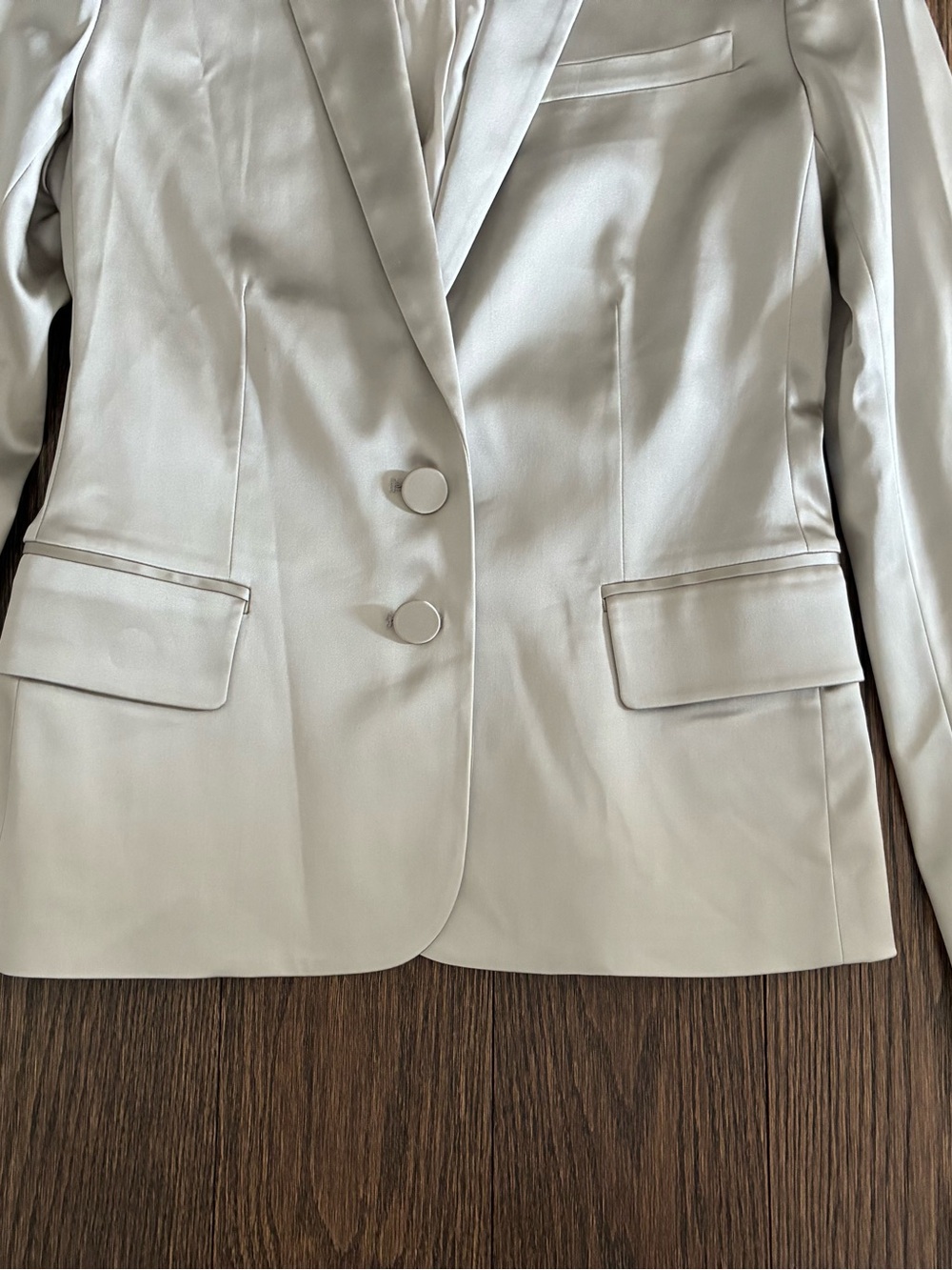 L’AGENCE Blazer Champagne Shiny NWOT - Picture 5 of 12